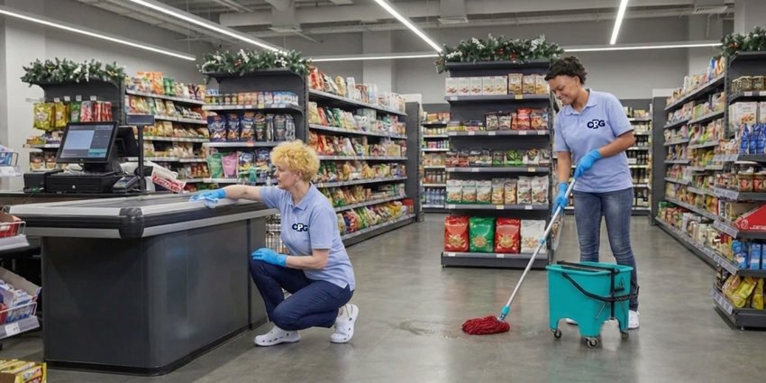 Професійна чистота в магазині — контроль якості CPG Facility Management.